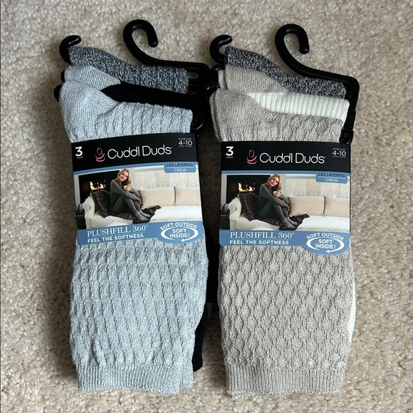 Cuddl Duds socks.  Two 3 packs.  NWT - Picture 1 of 8
